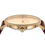 Coach Perry Analog Gold Dial Brown Leather Strap Watch for Women - 14503331-C