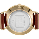 Coach Perry Gold Dial Brown Leather Strap Watch for Women - 14503331