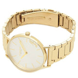 Coach Perry White Dial Gold Steel Strap Watch for Women - 14503345