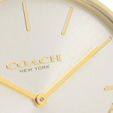 Coach Perry White Dial Gold Steel Strap Watch for Women - 14503345