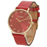 Coach Perry Red Dial Red Leather Strap Watch for Women - 14503722