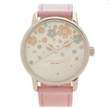 Coach Perry Silver Dial Pink Leather Strap Watch For Women - 14503325