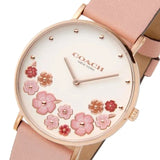 Coach Perry Silver Dial Pink Leather Strap Watch For Women - 14503325