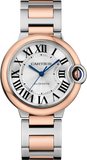 Cartier Ballon Bleu De Cartier Silver Dial Two Tone Steel Strap Watch for Men - W2BB0034