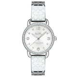 Coach Delancey White Dial Silver Steel Strap Watch for Women - 14502353