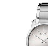 Calvin Klein City Silver Dial Silver Steel Strap Watch for Women - K2G23148