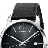 Calvin Klein City Quartz Black Dial Black Leather Strap Watch for Men - K2G2G1C3