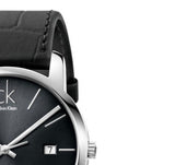 Calvin Klein City Quartz Black Dial Black Leather Strap Watch for Men - K2G2G1C3