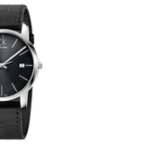 Calvin Klein City Quartz Black Dial Black Leather Strap Watch for Men - K2G2G1C3