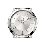 Calvin Klein Minimal Silver Dial Silver Mesh Bracelet Watch for Men - K3M21126