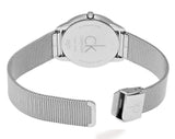 Calvin Klein Minimal Grey Dial Silver Mesh Bracelet Watch for Men - K3M21124