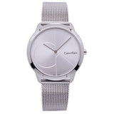 Calvin Klein Minimal Silver Dial Silver Mesh Bracelet Watch for Men - K3M2112Z