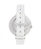 Calvin Klein Rise White Grey Dial White Leather Strap Watch for Women - K7A231L6