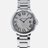 Cartier Ballon Bleu De Cartier Silver Dial Silver Steel Strap Watch for Women - W69011Z4