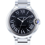 Cartier Ballon Bleu de Cartier Black Dial Silver Steel Strap Watch for Men - W6920042