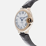 Cartier Ballon Bleu De Cartier Silver Dial Brown Leather Strap Watch for Women - W6920097