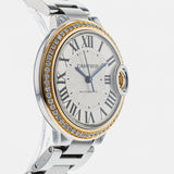 Cartier Ballon Bleu De Cartier Diamonds Silver Dial Silver Steel Strap Watch for Women - WE902080