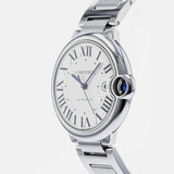 Cartier Ballon Bleu De Cartier Silver Dial Silver Steel Strap Watch for Men - WSBB0049