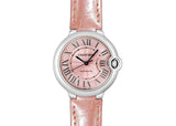 Cartier Ballon Bleu De Cartier Pink Dial Pink Leather Strap Watch for Women - WSBB0007