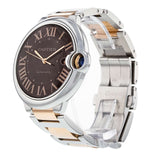 Cartier Ballon Bleu de Cartier Brown Dial Two Tone Steel Strap Watch for Men - W6920032