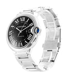 Cartier Ballon Bleu de Cartier Black Dial Silver Steel Strap Watch for Men - W6920042