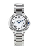 Cartier Ballon Bleu De Cartier White Dial Silver Steel Strap Watch for Women - W69010Z4