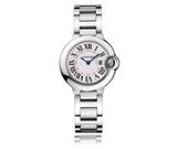 Cartier Ballon Bleu De Cartier White Dial Silver Steel Strap Watch for Women - W69010Z4