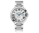 Cartier Ballon Bleu De Cartier Silver Dial Silver Steel Strap Watch for Men - WSBB0049