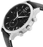 Tissot Tradition Chronograph Black Dial Black Leather Strap Watch For Men - T0636171605700