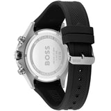 Hugo Boss Globetrotter Grey Dial Black Silicone Strap Watch for Men - 1513931