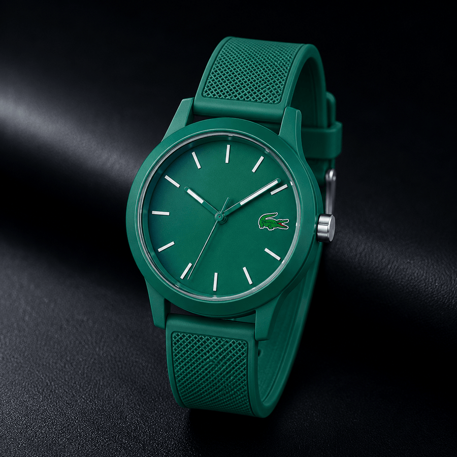 Lacoste 12.12 Cyan Green Dial Cyan Green Silicon Strap Watch for Men  - 2011192