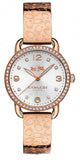 Coach Delancey White Dial Rose Gold Steel Strap Watch for Women - 14502355