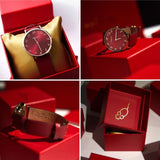 Coach Perry Red Dial Red Leather Strap Watch for Women - 14503486