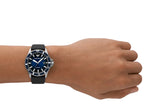 Emporio Armani Diver Three-Hand Quartz Blue Dial Blue Leather Strap Watch For Men - AR11516