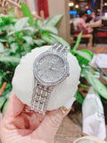 Bulova Crystal Collection Silver Dial Silver Steel Strap Watch for Women - 96L243