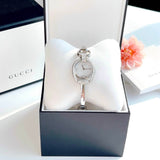 Gucci Horsebit Collection Diamonds Mother of Pearl Dial Silver Steel Strap Watch For Women - YA139505