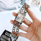 Guess Mod Heavy Metal Silver Dial Silver Steel Strap Watch For Women - W1117L1