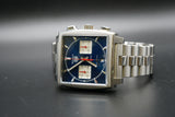 Tag Heuer Monaco Automatic Chronograph Blue Dial Silver Steel Strap Watch for Men - CBL2111.BA0644