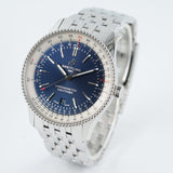 Breitling Navitimer Automatic 41mm Blue Dial Silver Steel Strap Watch for Men - A17326161C1A1