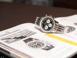 Breitling Navitimer B01 Chronograph 43 Black Dial Silver Steel Strap Watch for Men - AB0138211B1A1