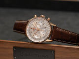 Breitling Navitimer B01 Chronograph 41 White Dial Brown Leather Strap Watch for Men - RB0139211G1P1