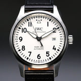 IWC Pilot's Watch Mark XVIII White Dial Black Leather Strap Watch for Men - IW327002