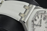 Audemars Piguet Royal Oak Offshore Quartz Diamonds White Dial White Rubber Strap Watch for Women - 67540SK.ZZ.A010CA.01