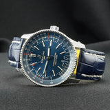 Breitling Navitimer Automatic 41 Blue Dial Blue Leather Strap Watch for Men - A17326161C1P3