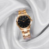 Daniel Wellington DW00100212-1-3 gold watch with black face