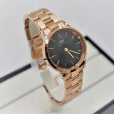 Rose gold DW00100212-7 watch with black face