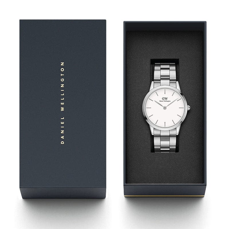 Daniel Wellington Iconic White Dial Stainless Steel Watch For Men - DW00100341