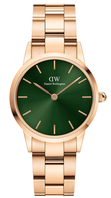 Daniel Wellington Iconic Link Emerald Green Dial Stainless Steel 28mm Watch For Women - DW00100421