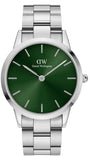 Daniel Wellington Iconic Link Emerald Green Dial Stainless Steel 40mm Watch For Men - DW00100427