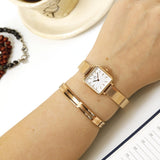 Daniel Wellington DW00100517 watch and bracelet on wrist